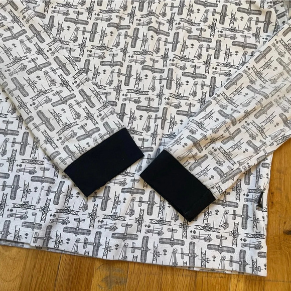 Petit Clair Airplane Pajama Set Boys Size 16 White / Black - Picture 3 of 16